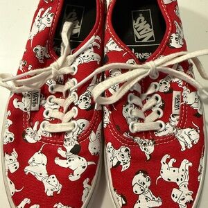 Vans Red Dalmatian Print Sneakers